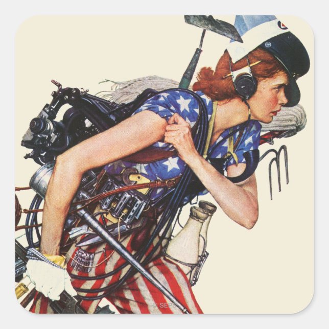 Rosie to the Rescue Square Sticker (Front)