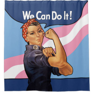 Rosie Transgender Pride Shower Curtain