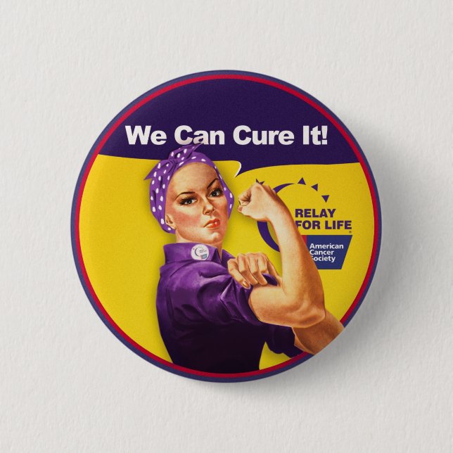 Rosie - We Can Cure Button (Front)
