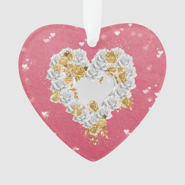 Rosie's Rose Heart Ornament (Front)