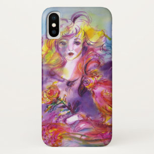ROSINA /Young Girl with Rose and Parrot iPhone X Case