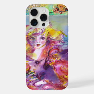 ROSINA /Young Girl with Rose and Parrot iPhone 15 Pro Max Case
