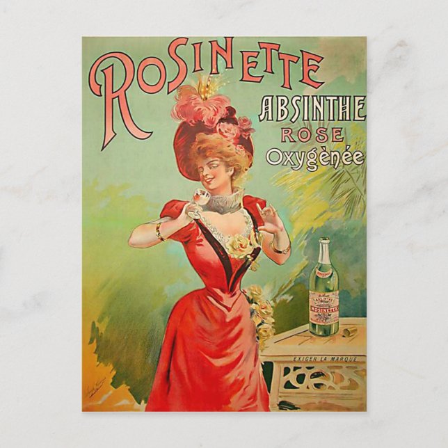 Rosinette Absinthe 1823 Postcard (Front)
