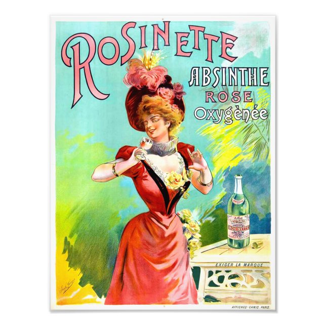 Rosinette Absinthe Vintage Advertisement Poster (Front)