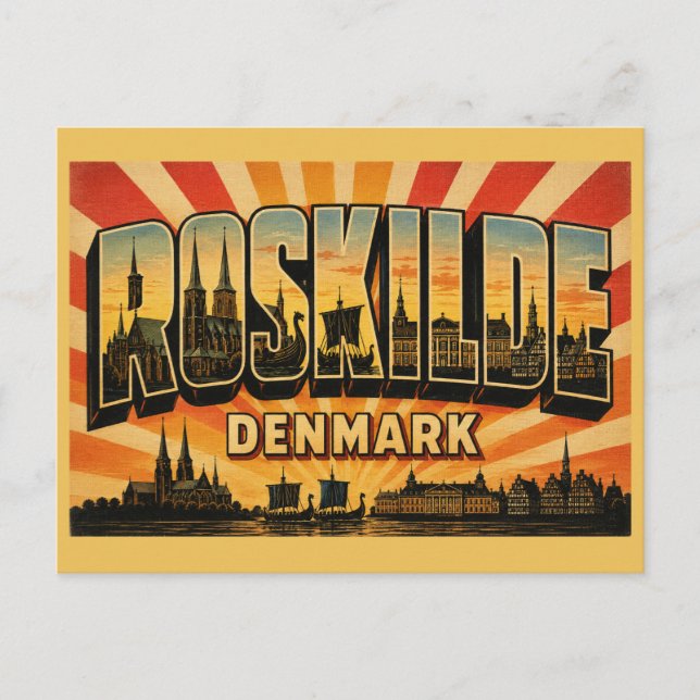 Roskilde Denmark Cathedral Postcard (Front)