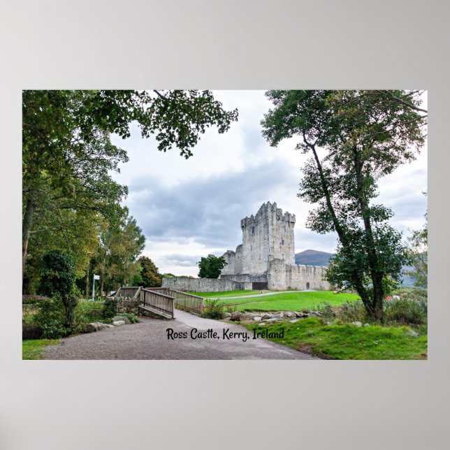 Ross Castle, Kerry, Ireland, Postcard Poster (Front)