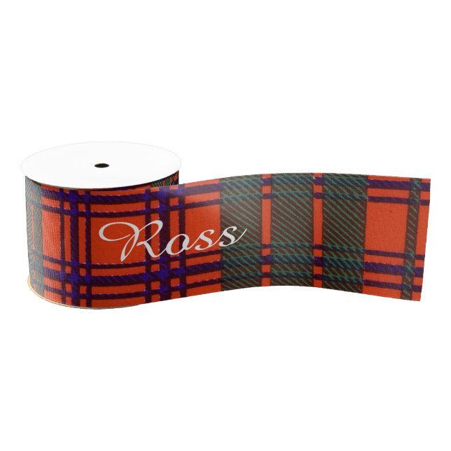 Ross clan Plaid Scottish tartan Grosgrain Ribbon (Spool)