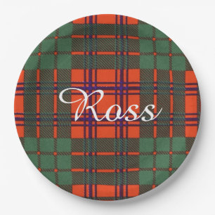 Ross clan Plaid Scottish tartan Paper Plate