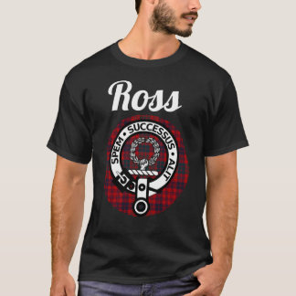 Ross Clan Scottish Name Coat Of Arms Tartan T-Shirt