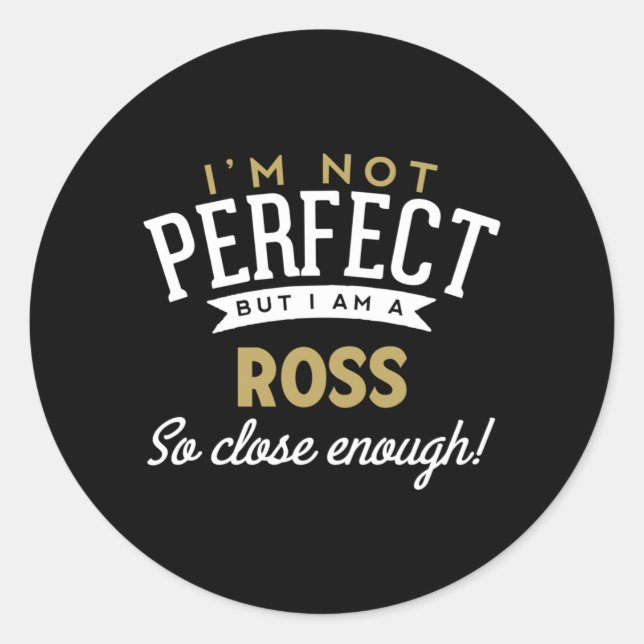 Ross Classic Round Sticker (Front)