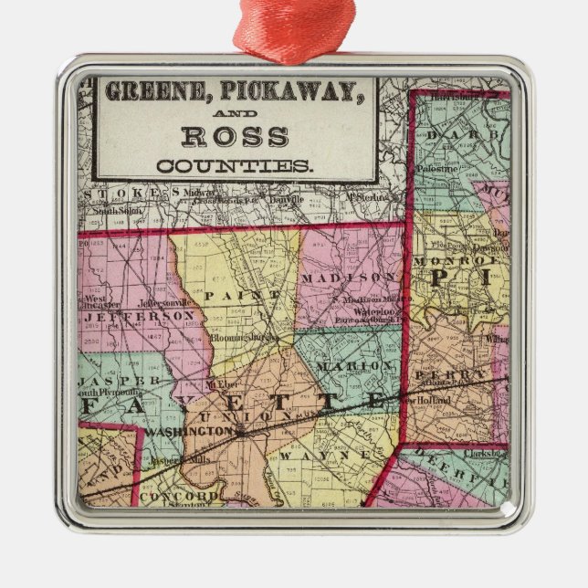 Ross Counties Metal Tree Decoration (Front)