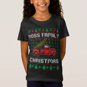 Ross Family Ugly Christmas Sweater Red Truck Funny
