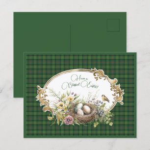 Ross Hunting Ancient Scottish Tartan Easter Holiday Postcard