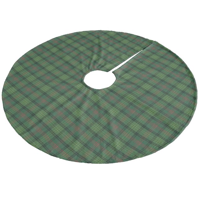 Ross Hunting Ancient Scottish Tartan Fleece Tree Skirt (Angled)