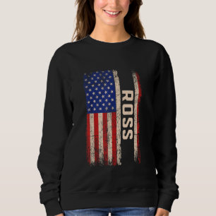 Ross Last Name Shirt Ross Name American Flag