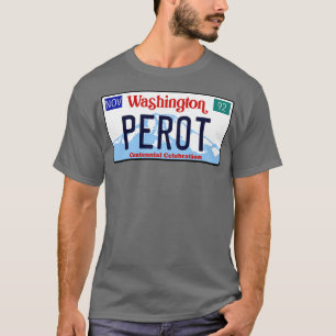 Ross Perot Vintage Washington License Plate T-Shirt