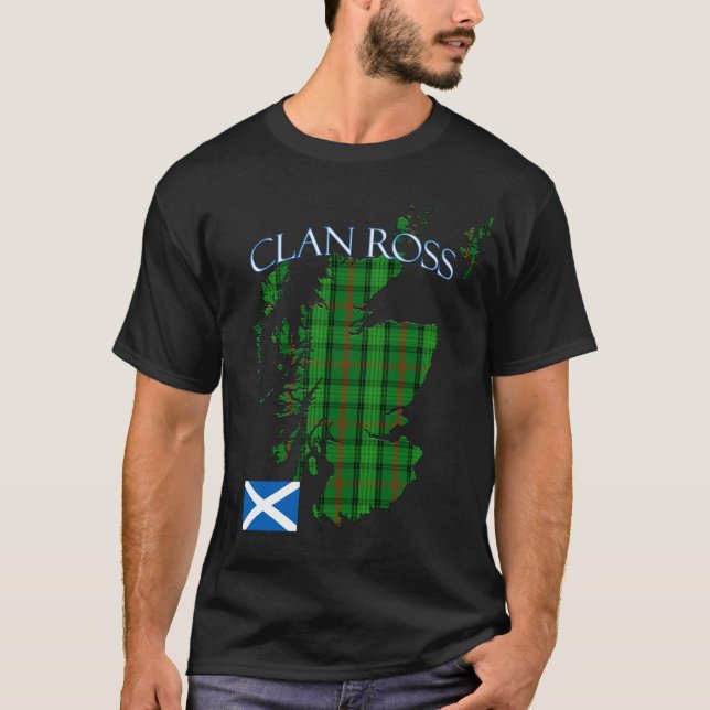 Ross Scottish Clan Tartan Scotland T-Shirt (Front)