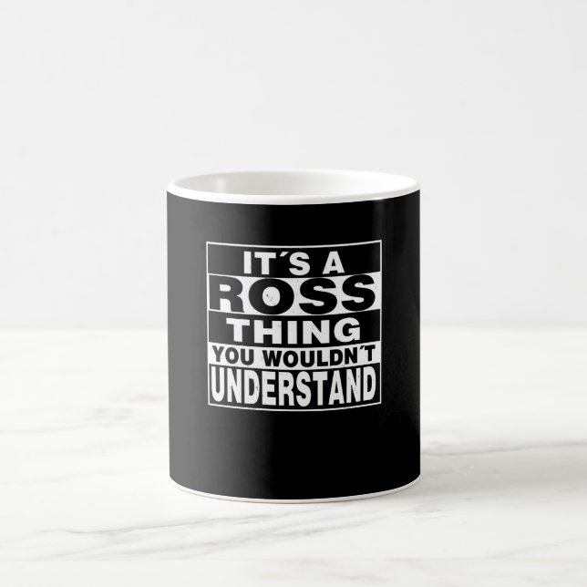 ROSS Surname Personalised Gift Coffee Mug (Center)