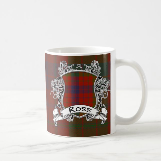 Ross Tartan Shield Coffee Mug (Right)