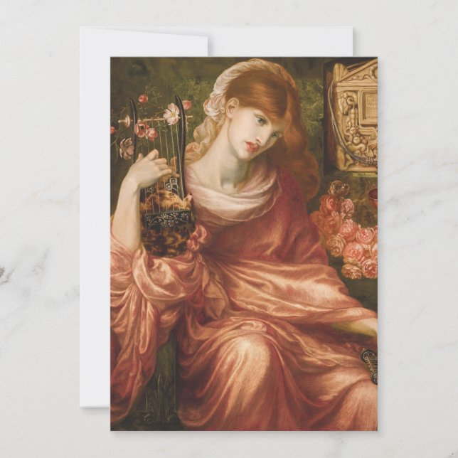 Rossetti Roman Harp Player Invitations (Front)