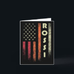 Rossi Surname Funny Retro Vintage Birthday America Card<br><div class="desc">Rossi Surname Funny Retro Vintage Birthday American Flag</div>
