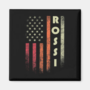 Rossi Surname Funny Retro Vintage Birthday America Magnet