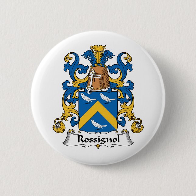 Rossignol Family Crest 6 Cm Round Badge (Front)