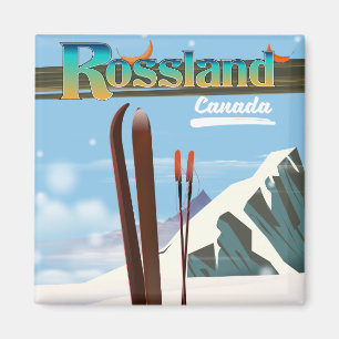 Rossland Canada travel poster. Magnet