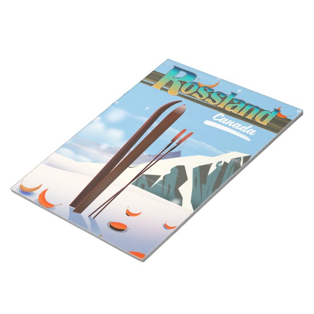 Rossland Canada travel poster. Notepad (Angled)