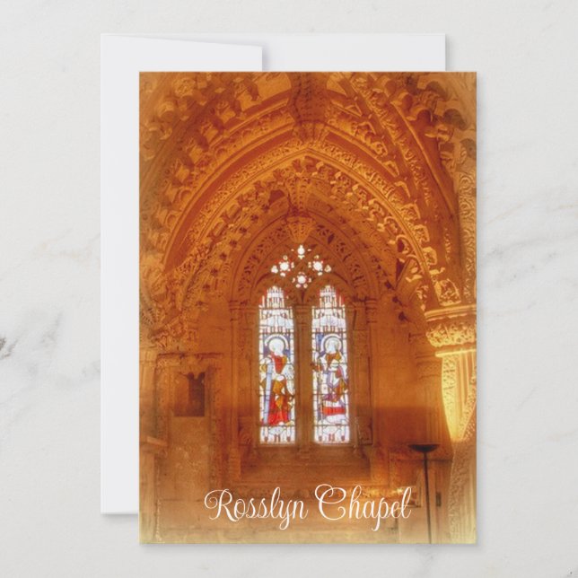 Rosslyn Chapel Interior Greeting Card (Front)