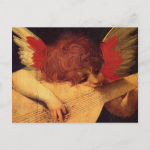 Rosso Fiorentino Musician Angel Postcard