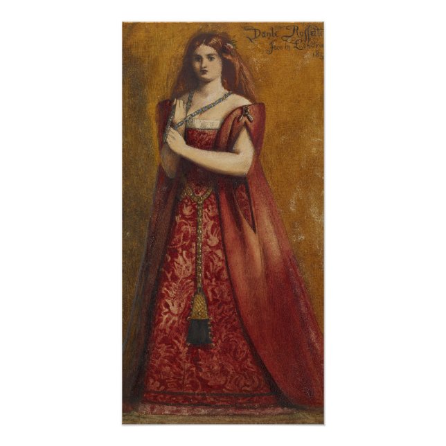 Rosso Vestita by Dante Gabriel Rossetti Glossy Poster (Front)
