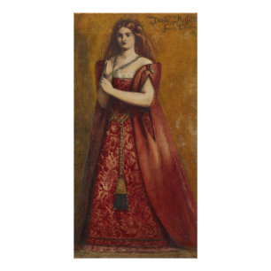 Rosso Vestita by Dante Gabriel Rossetti Poster