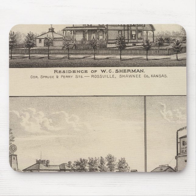Rossville, Kansas Mouse Mat (Front)