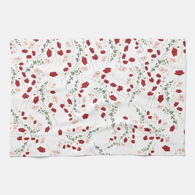 RossyRed collection Tea Towel (Horizontal)