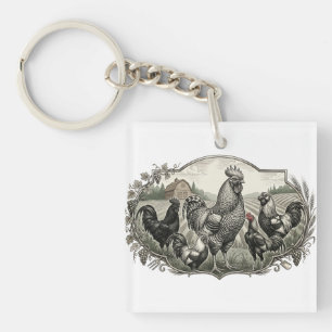 Roster in the farm key ring