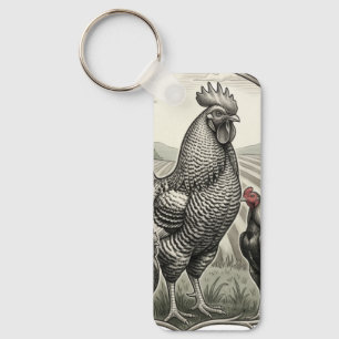 Roster in the farm key ring