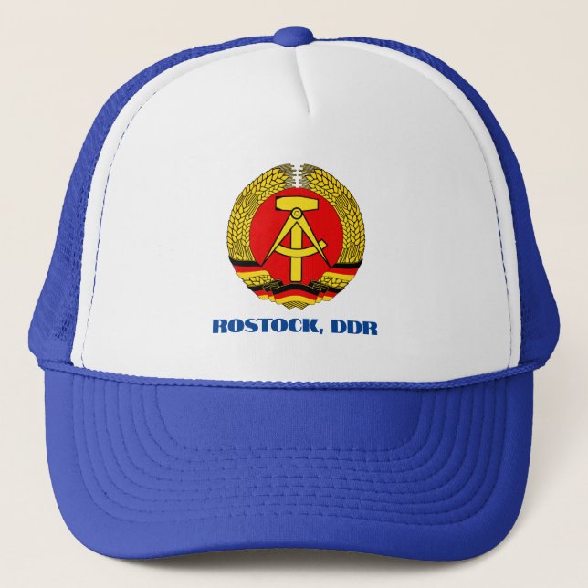 Rostock, DDR, Rostock, Socialist East Germany Trucker Hat (Front)