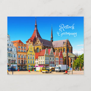 Rostock, Germany Historical Buildings View Postcard