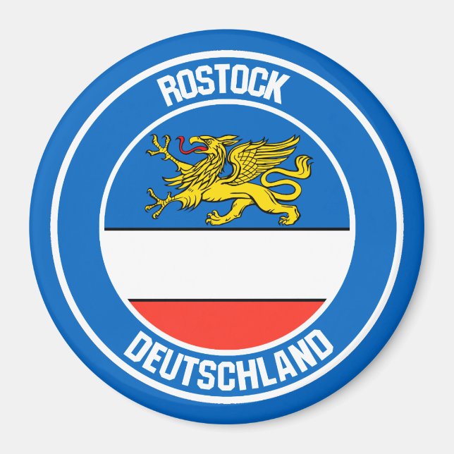 Rostock Round Emblem Magnet (Front)