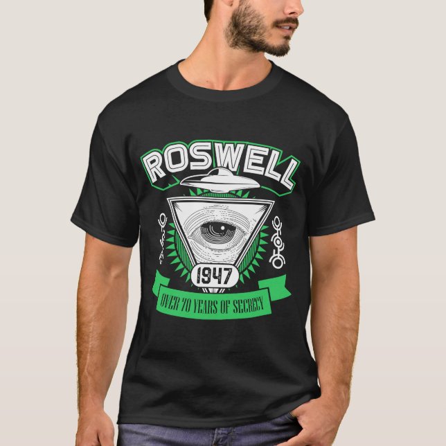 Roswell 1947 Alien Area 51 Conspiracy Theory T-Shirt (Front)