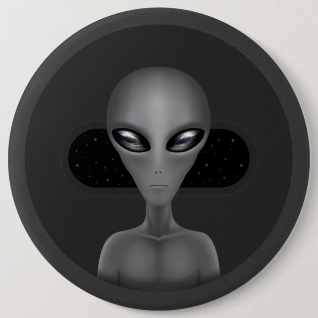 Roswell Alien 6 Cm Round Badge (Front)