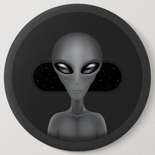 Roswell Alien 6 Cm Round Badge