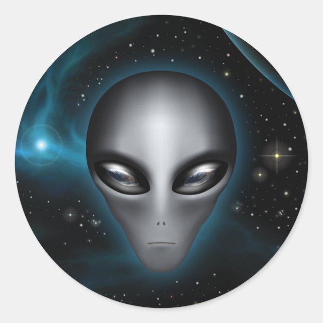 Roswell Alien II (sticker) Classic Round Sticker (Front)