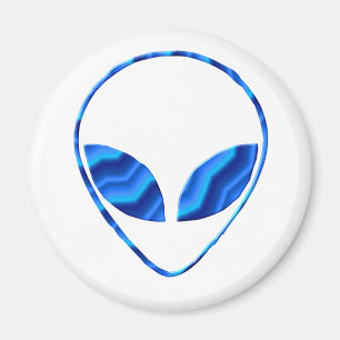 Roswell Alien Round Magnet