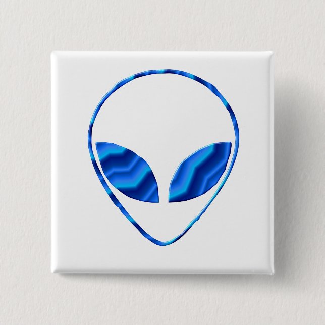 Roswell Alien Square Pin (Front)