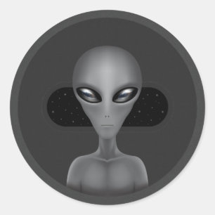 Roswell Alien (Sticker) Classic Round Sticker