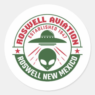 Roswell Aviation Established 1947 Classic Round Sticker