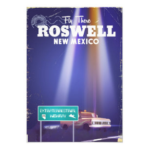 Roswell Extraterrestrial Highway travel poster