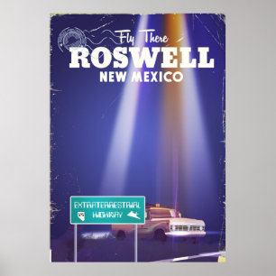 Roswell Extraterrestrial Highway travel poster